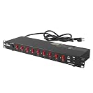 Tecmojo 9-Outlet Rack Mount PDU,1U Horizontal PDU Individual Switch 6ft Cord, with 2USB and 2 Type-C,for IT and Network Racks and Cabinets