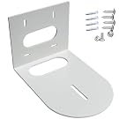 Prisual PTZ Camera Wall Mount Bracket - Heavy-Duty Solid Metal Universal Mount for All PTZ Cameras, Includes Mounting Screws, Adjustable Compact Space-Saving Design (White)